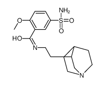 2-Methoxy-N-[2-(3-quinuclidinyl)ethyl]-5-sulfamoylbenzamide结构式