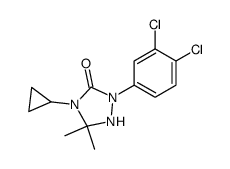 4-cyclopropyl-2-(3,4-dichloro-phenyl)-5,5-dimethyl-[1,2,4]triazolidin-3-one结构式