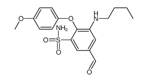 3-(butylamino)-5-formyl-2-(4-methoxyphenoxy)benzenesulfonamide结构式