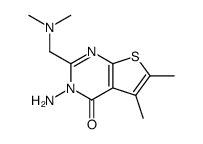 3-amino-2-(dimethylamino-methyl)-5,6-dimethyl-3H-thieno[2,3-d]pyrimidin-4-one结构式