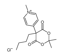 4-(5-butyl-2,2-dimethyl-4,6-dioxo-[1,3]dioxan-5-yl)-1-methyl-pyridinium, chloride结构式