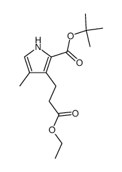 3-(2-Ethoxycarbonyl-ethyl)-4-methyl-1H-pyrrole-2-carboxylic acid tert-butyl ester结构式