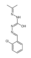 1-[(2-chlorophenyl)methylideneamino]-3-(propan-2-ylideneamino)urea结构式