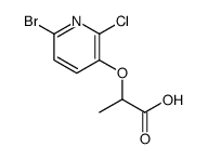 2-(6-bromo-2-chloropyridin-3-yl)oxypropanoic acid Structure