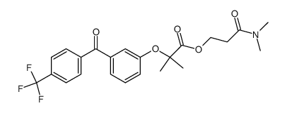 2-Methyl-2-[3-(4-trifluoromethyl-benzoyl)-phenoxy]-propionic acid 2-dimethylcarbamoyl-ethyl ester结构式