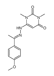 6-{[1-(4-methoxy-phenyl)-ethylidene]-hydrazino}-1,3-dimethyl-1H-pyrimidine-2,4-dione Structure