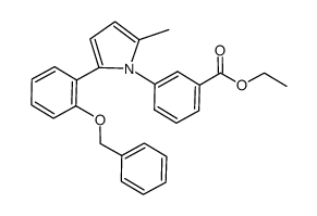 3-[2-(2-benzyloxy-phenyl)-5-methyl-pyrrol-1-yl]-benzoic acid ethyl ester Structure