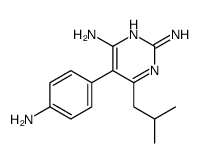 5-(4-aminophenyl)-6-(2-methylpropyl)pyrimidine-2,4-diamine Structure