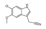 1H-Indole-3-acetonitrile, 6-chloro-5-Methoxy-结构式