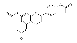 5,7-diacetoxy-2-(4-acetoxy-phenyl)-chroman结构式