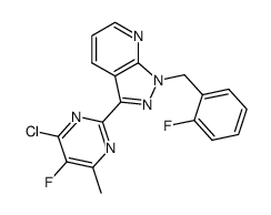 3-(4-chloro-5-fluoro-6-methyl-2-pyrimidinyl)-1-(2-fluorobenzyl)-1H-pyrazolo[3,4-b]pyridine Structure
