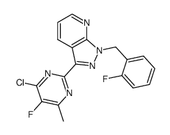 3-(4-chloro-5-fluoro-6-methyl-2-pyrimidinyl)-1-(2-fluorobenzyl)-1H-pyrazolo[3,4-b]pyridine结构式