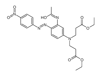 ethyl N-[3-(acetylamino)-4-[(4-nitrophenyl)azo]phenyl]-N-(3-ethoxy-3-oxopropyl)-beta-alaninate结构式