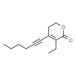 2H-Pyran-2-one,3-ethyl-4-(1-hexynyl)-5,6-dihydro-(9CI)结构式