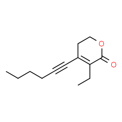 2H-Pyran-2-one,3-ethyl-4-(1-hexynyl)-5,6-dihydro-(9CI) Structure