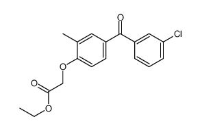 ethyl 2-[4-(3-chlorobenzoyl)-2-methylphenoxy]acetate结构式
