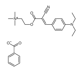 2-[[2-cyano-3-[4-(diethylamino)phenyl]-1-oxoallyl]oxy]trimethylammonium benzoate结构式