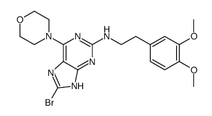 (8-bromo-6-morpholin-4-yl-9H-purin-2-yl)-[2-(3,4-dimethoxy-phenyl)-ethyl]-amine结构式
