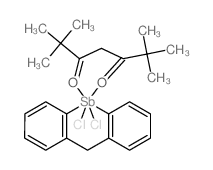 5,5-dichloro-10H-benzo[b][1]benzostibinine,2,2,6,6-tetramethylheptane-3,5-dione Structure