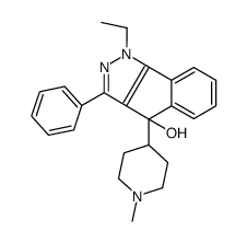 1,4-Dihydro-1-ethyl-4-(1-methyl-4-piperidyl)-3-phenylindeno[1,2-c]pyrazol-4-ol Structure