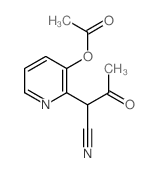 2-Pyridineacetonitrile,a-acetyl-3-(acetyloxy)- Structure