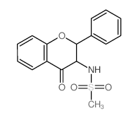 Methanesulfonamide,N-(3,4-dihydro-4-oxo-2-phenyl-2H-1-benzopyran-3-yl)-结构式