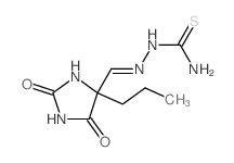 Hydrazinecarbothioamide,2-[(2,5-dioxo-4-propyl-4-imidazolidinyl)methylene]- structure