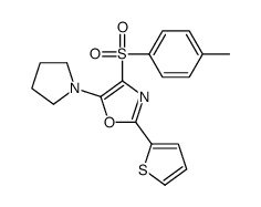 4-(4-methylphenyl)sulfonyl-5-pyrrolidin-1-yl-2-thiophen-2-yl-1,3-oxazole结构式