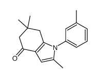 2,6,6-trimethyl-1-(3-methylphenyl)-5,7-dihydroindol-4-one结构式