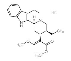 (16E,20-beta)-16,17-Didehydro-17-methoxycorynan-16-carboxylic acid methyl ester hydrochloride Structure