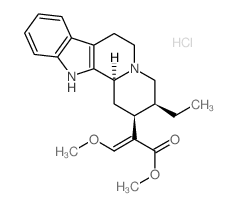 (16E,20-beta)-16,17-Didehydro-17-methoxycorynan-16-carboxylic acid methyl ester hydrochloride结构式