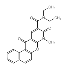 8-methyl-9,12-dioxo-8,12-dihydro-9H-benzo[5,6]chromeno[2,3-b]pyridine-10-carboxylic acid diethylamide Structure