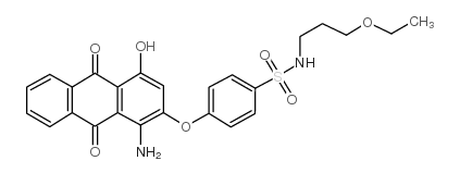 4-[(1-amino-9,10-dihydro-4-hydroxy-9,10-dioxo-2-anthryl)oxy]-N-(3-ethoxypropyl)benzenesulphonamide structure