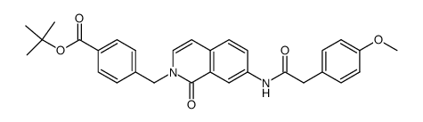 4-{7-[2-(4-methoxyphenyl)acetylamino]-1-oxo-1H-isoquinolin-2-ylmethyl}benzoic Acid Tert-butyl Ester结构式