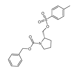 (2S)-2-(4-methylphenylsulfonyloxymethyl)-pyrrolidine-1-carboxylic acid benzyl ester Structure