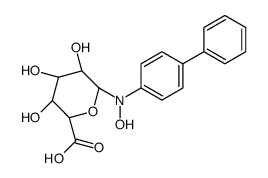 beta-D-Glucopyranuronic acid, 1-((1,1'-biphenyl)-4-ylhydroxyamino)-1-deoxy- structure