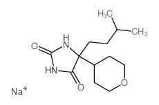 5-(3-methylbutyl)-5-(oxan-4-yl)imidazolidine-2,4-dione Structure