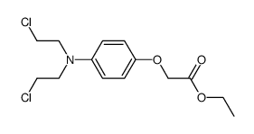 (4-bis(2-chloroethyl)aminophenoxy)acetic acid ethyl ester Structure