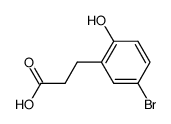 3-(5-bromo-2-hydroxy-phenyl)-propionic acid结构式