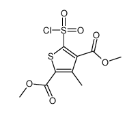 Dimethyl 5-(chlorosulfonyl)-3-methyl-2,4-thiophenedicarboxylate结构式