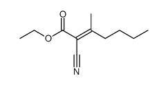 2-cyano-3-methyl-hept-2-enoic acid ethyl ester Structure
