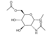 methyl 2-acetamido-6-O-acetyl-2-deoxy-α-D-glucopyranoside Structure