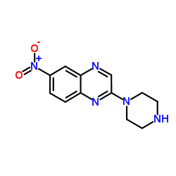 6-Nitro-2-(1-piperazinyl)quinoxaline结构式