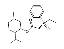 (-)-ethyl(menthoxycarbonylmethyl)phenylphosphine oxide结构式