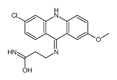 3-[(6-chloro-2-methoxy-acridin-9-yl)amino]propanamide structure