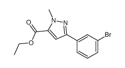 5-(3-bromo-phenyl)-2-methyl-2H-pyrazole-3-carboxylic acid ethyl ester结构式