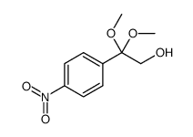 2,2-dimethoxy-2-(4-nitrophenyl)ethan-1-ol结构式
