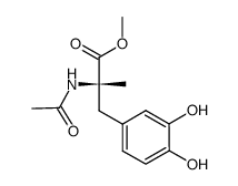 carboxymethyl-1 methyl-2 N-acetyl-2 (dihydroxy-3,4 phenyl)-3 alanine Structure