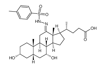 3α,7α-dihydroxy-12-oxocholanic acid tosylhydrazone Structure