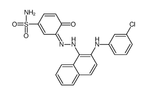 3-[[2-[(3-chlorophenyl)amino]-1-naphthyl]azo]-4-hydroxybenzenesulphonamide Structure